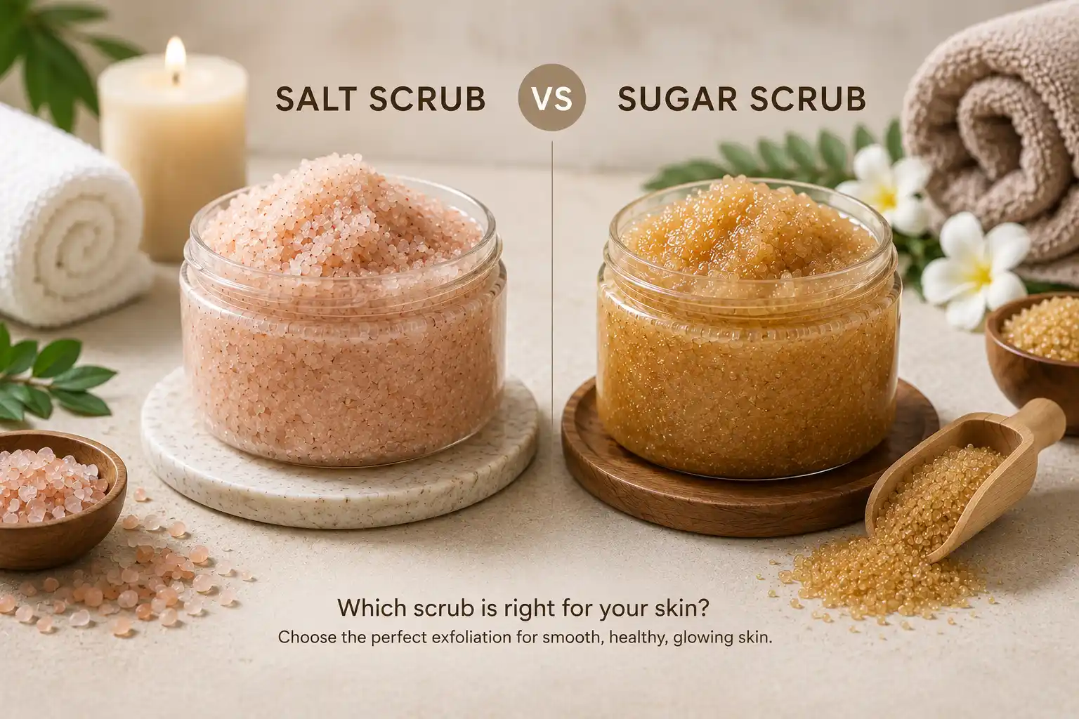 Salt Scrub vs Sugar Scrub: Choosing the Right Body Exfoliation